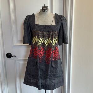 PLENTY by Tracey Reese Fit & Flare Linen Dress - Size S